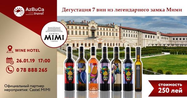 Degustarea a 7 vinuri din legendarul Castel MIMI