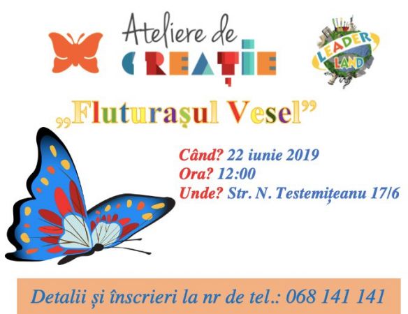 Atelier de creație pentru copii: „Fluturașul vesel”