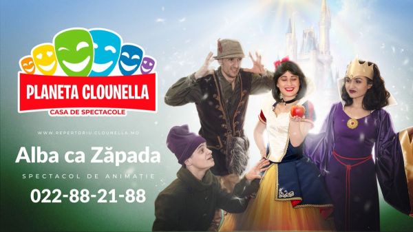 Alba ca Zăpada - Spectacol Interactiv de Animație pentru Copii | +3