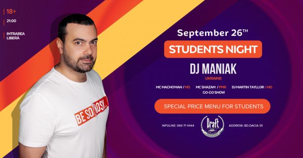 Students Night / DJ Maniak