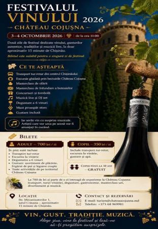 Фестиваль вина в Chateau Cojusna