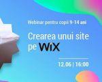 Webinar practic "Crearea unui site pe Wix" pentru copii 9-14 ani