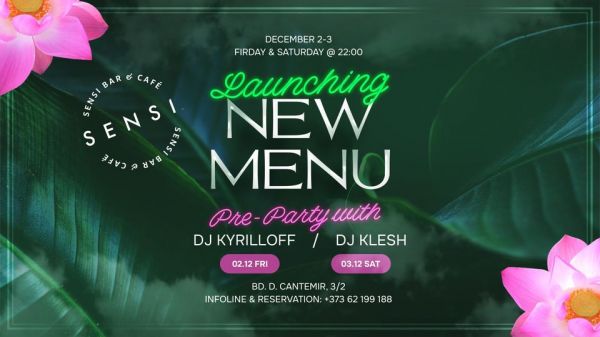 Sensi New Menu Party