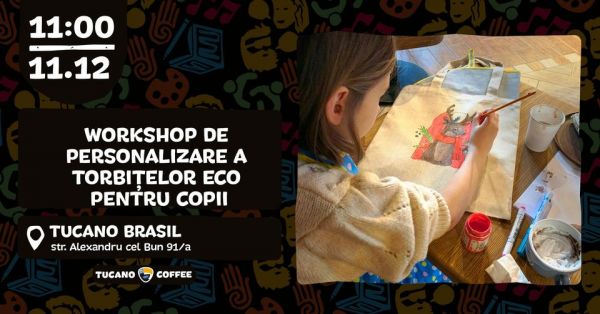 Workshop de decorare a torbitelor Eco pentru copii