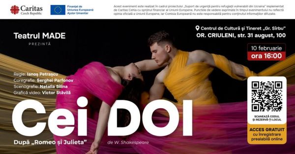 „CEI DOI”, un spectacol după „Romeo și Julieta” de W. Shakespeare