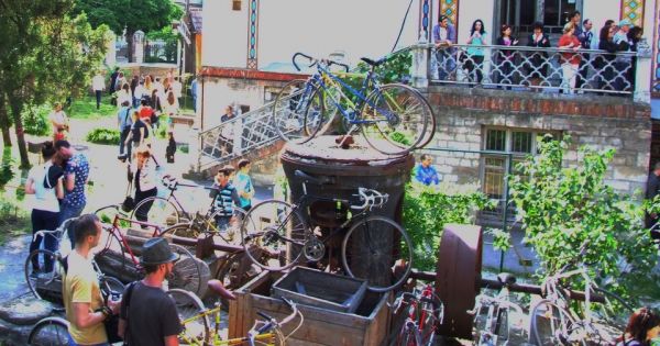 Exhibition of retro bicycles