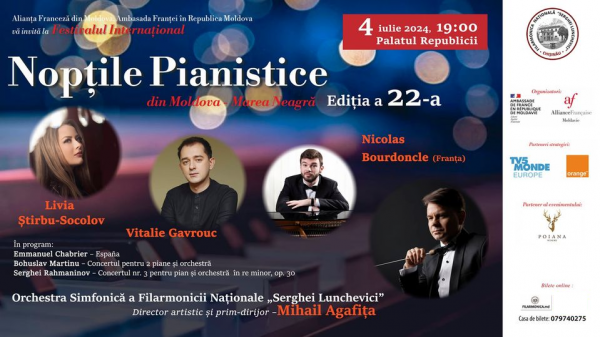 Concert Simfonic. Festivalul Internațional "Nopțile Pianistice", ediția a 22-a