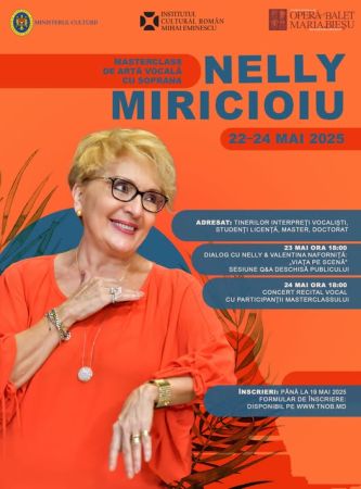 ASTERCLASS DE ARTĂ VOCALĂ  cu NELLY MIRICIOIU
