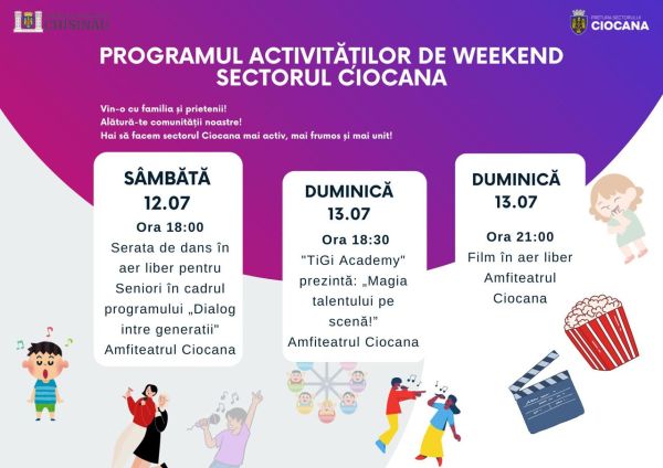 ACTIVITĂȚI DE WEEKEND SECTORUL CIOCANA