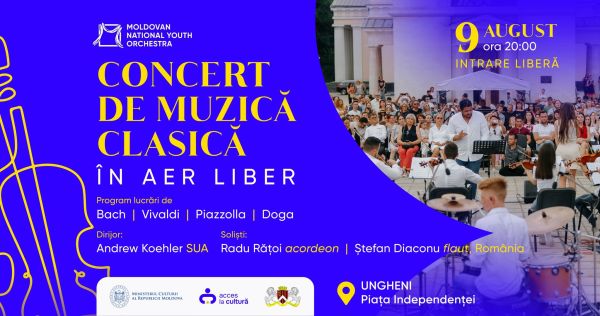Concert de muzică clasică în aer liber – la Ungheni!
