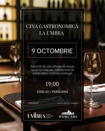 Cina Gastronomică la Umbra