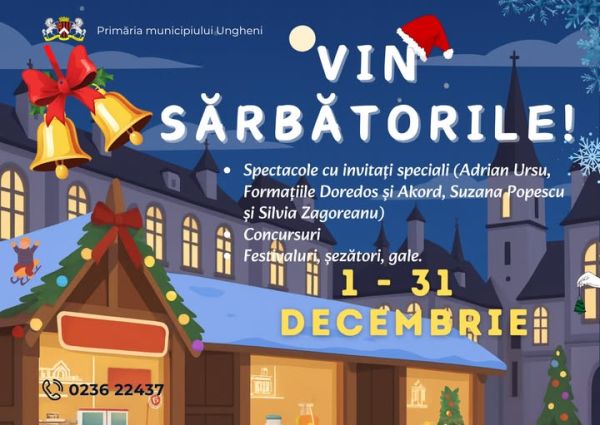 Ungheni : Programul sărbătorilor de iarnă 