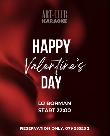 Valentine’s Day la Art Club" Karaoke