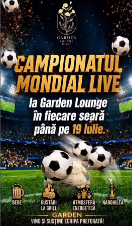 FIFA World Cup 2026 live la Garden Lounge