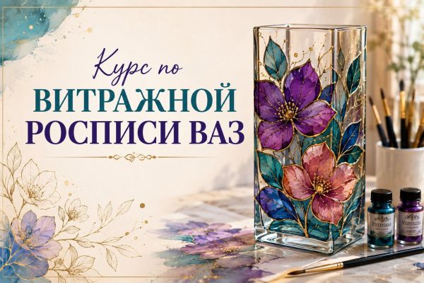 Course: Vase in Stained Glass Painting Technique