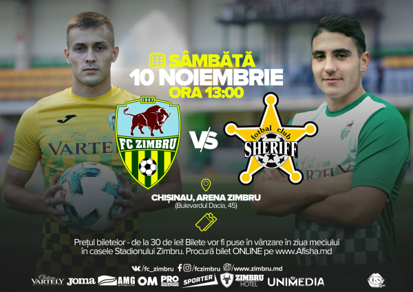 FC Zimbru - FC Sheriff | El-Classico a Moldovei